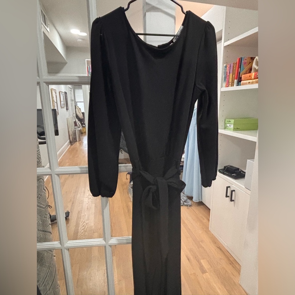 Elegant Black Long Sleeve Jumpsuit